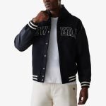 New Era New Era Black Hooded Varsity Jacket 60684379 - Image 5