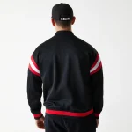 New Era Chicago Bulls NBA Panel Black Bomber Jacket 60684306 - Image 2