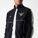 New Era Chicago Bulls NBA Outline Black Track Jacket 60684341 - Image 2