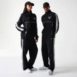 New Era Chicago Bulls NBA Outline Black Track Jacket 60684341 - Image 5