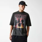 New Era Chicago Bulls NBA Washed Graphic Grey T-Shirt 60684355