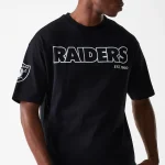 New Era Las Vegas Raiders NFL Wordmark Black Oversized T-Shirt 60684359 - Image 2