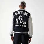 New Era Patch Black Varsity Jacket 60684372 - Image 2