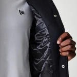 New Era New Era Black Hooded Varsity Jacket 60684379 - Image 6