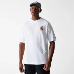 New Era Pizza Club Graphic White Oversized T-Shirt 60684397