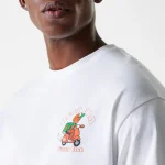 New Era Pizza Club Graphic White Oversized T-Shirt 60684397 - Image 4