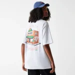 New Era Pizza Club Graphic White Oversized T-Shirt 60684397 - Image 7