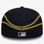 New Era New York Yankees MLB Chain Wrap Navy 59FIFTY Fitted Cap 60691169 - Image 3