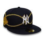 New Era New York Yankees MLB Chain Wrap Navy 59FIFTY Fitted Cap 60691169 - Image 4