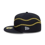 New Era New York Yankees MLB Chain Wrap Navy 59FIFTY Fitted Cap 60691169 - Image 5