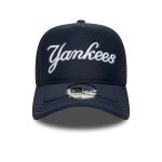NEW ERA New York Yankees MLB Script 9FORTY A-Frame Trucker Adjustable Cap Navy 60691182 - Image 3