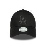 New Era LA Dodgers Womens MLB Metallic Logo Black 9FORTY Adjustable Cap 60691412 - Image 2