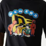 NEW ERA X NETFLIX SQUID GAME GRAPHIC BLACK OVERSIZED SHORT SLEEVE T-SHIRT 60767034 - Image 2