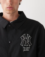 New Era New York Yankees MLB Twill Black Coaches Jacket 60684316 - Image 2