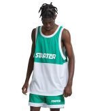 Starter Black Label Split Mesh Tank Top C.Green/White ST368
