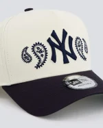 New Era New York Yankees MLB Paisley White 9FORTY E-Frame Adjustable Cap 60691069 - Image 2