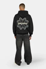 PEGADOR OPOLE OVERSIZED HOODIE WASHED BLACK PGDR-6543-002 - Image 5