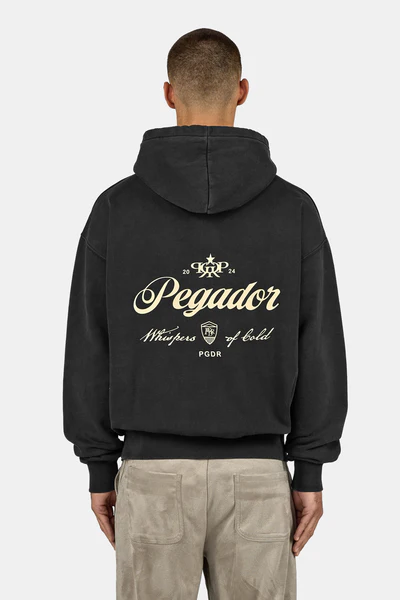 PEGADOR NAMUR OVERSIZED HOODIE VINTAGE BLACK PGDR-6712-065 - Image 3