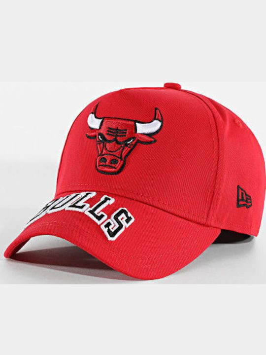 New Era Eframe Visor Hit Chicago Bulls Cap Red 60691066 - Image 1