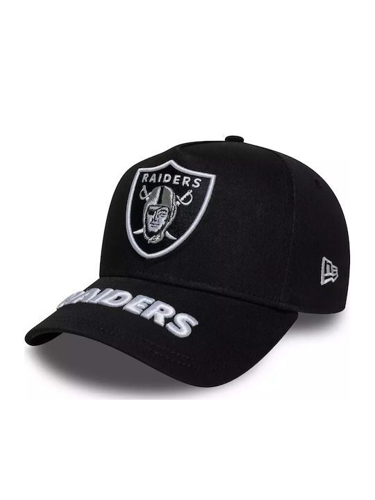 NEW ERA LAS VEGAS RAIDERS MLB VISOR HIT BLACK 9FORTY E-FRAME ADJUSTABLE CAP 60691073 - Image 1