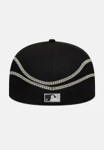 New Era New York Yankees MLB Chain Wrap Black 59FIFTY Fitted Cap 60691170 - Image 3