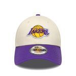 New Era LA Lakers NBA Colour Block Cream 9FORTY Adjustable Cap 60691266 - Image 2