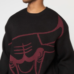 New Era Chicago Bulls NBA Knit Black Oversized Knit Sweater 60684339 - Image 7