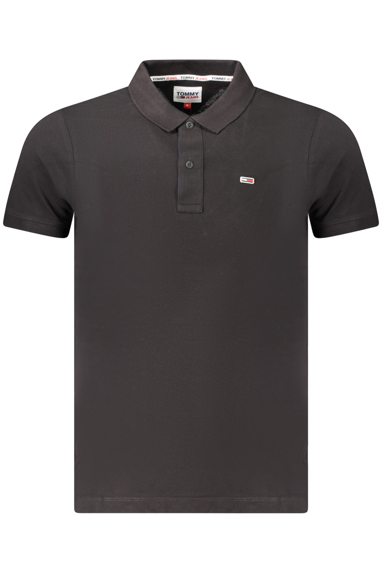 tommyhilfigerpolomanichecorteuomonero_1 TOMMY HILFIGER MEN'S SHORT SLEEVE POLO BLACK - Image 1