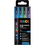 Posca PC-3ML Fine Markers 4 pcs. Set 0.9-1.3mm Glitter Cool Sparkling Color