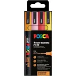 Posca PC-3ML Fine Markers 4 pcs. Set 0.9-1.3mm Glitter Warm Sparkling Color