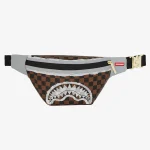 SPRAYGROUND CREAM AND BROWN TEAR CHECK SAVVY CROSSBODY B8296 38 cm x 17 cm x 4 cm