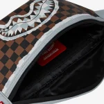 SPRAYGROUND CREAM AND BROWN TEAR CHECK SAVVY CROSSBODY B8296 38 cm x 17 cm x 4 cm - Image 3