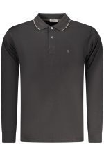 COVERI MOVING MEN'S LONG-SLEEVE POLO SHIRT BLACK
