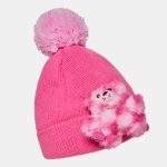 SPRAYGROUND PINK BEAR PUFF BEANIE HW424