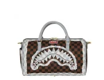 SPRAYGROUND CREAM AND BROWN TEAR CHECK MINI DUFFLE D8293 24 x 31 x 15 cm