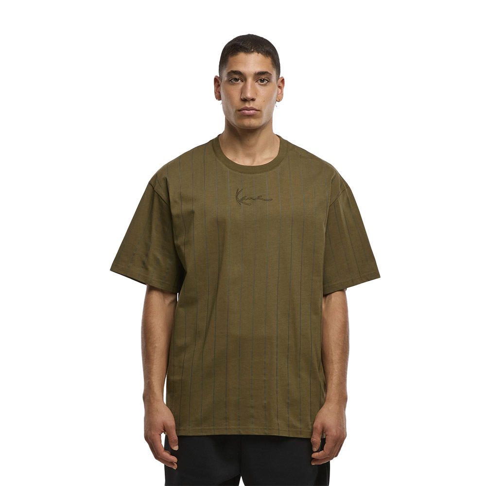 KARL KANI SMALL SIGNATURE ESSENTIAL PINSTRIPE GREEN KM-TE021-104-16IND - Image 1