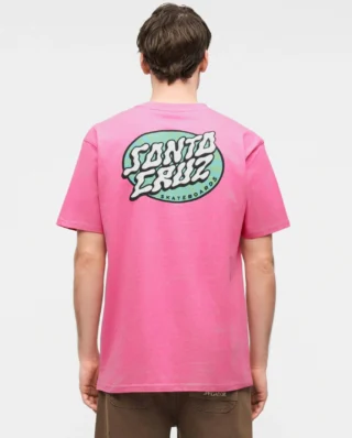 Santa Cruz Vertigo Dot T-Shirt Electric Pink SCA-TEE-13335 - SANTA CRUZ