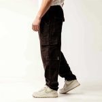Bee Unusual Baggy Cargo Corduroy Pants Ganache AB-256019
