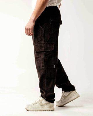 Bee Unusual Baggy Cargo Corduroy Pants Ganache AB-256019 - BEEUNUSUAL