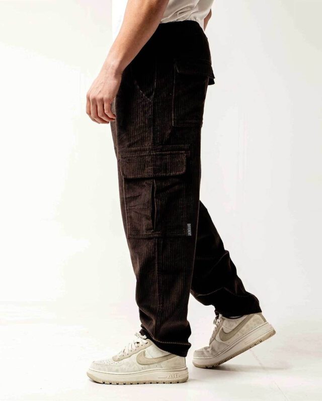 Bee Unusual Baggy Cargo Corduroy Pants Ganache AB-256019 - BEEUNUSUAL