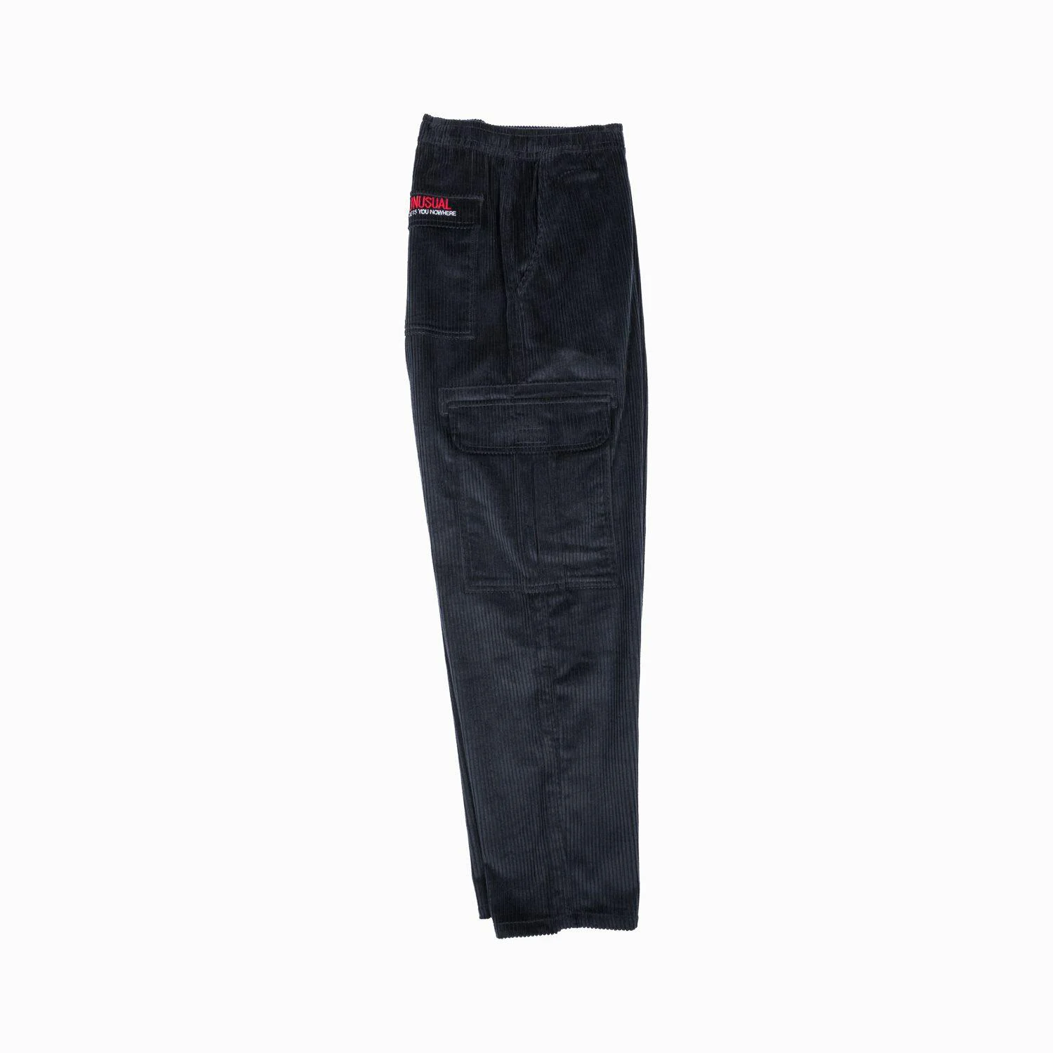 Bee Unusual Buggy Cargo Corduroy Pants Black AB-256020 - Image 3