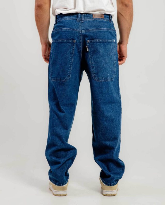 AB-257020_WB.jpg Bee Unusual Relaxed Jeans Washed Dark Blue AB-257020 - BEEUNUSUAL