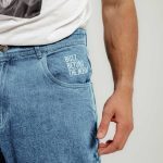 Bee Unusual Relaxed Jeans Washed Blue AB-257021 - Image 4