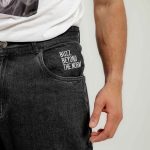 Bee Unusual Relaxed Jeans Washed Black AB-257022 - Image 4