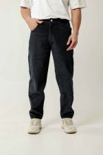 Bee Unusual Relaxed Corduroy Pants Black AB-257025 - Image 2