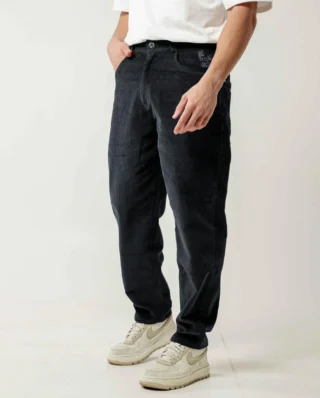 Bee Unusual Relaxed Corduroy Pants Black AB-257025 - BEEUNUSUAL
