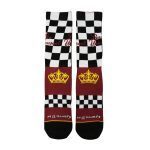 BEE UNUSUAL “QUEEN BEE” CHESS SOCKS B&W - Image 2