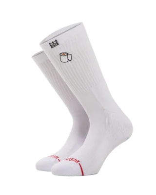 Bee Unusual “Getting Shit Done” Premium White Socks AS-252902
