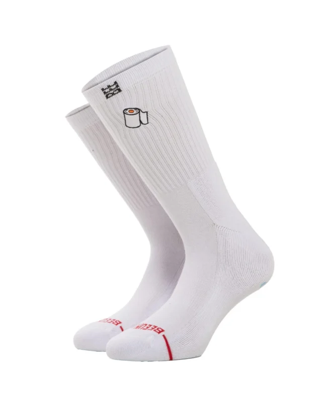 Bee Unusual “Getting Shit Done” Premium White Socks AS-252902
