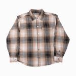 Bee Unusual Flannel Overshirt Black/White Plaid AT-257738